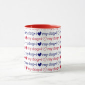 Ich Liebe mein Hund Tasse (Zentrum)