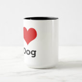 Ich Liebe mein Hund Tasse (Zentrum)