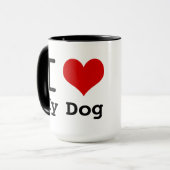 Ich Liebe mein Hund Tasse (Vorderseite Links)