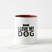 Ich Liebe mein Hund Tasse (Zentrum)