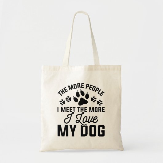 Ich Liebe mein Hund Tragetasche (Vorne)