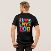 Ich Liebe mein Hund Tri-Blend Shirt (Rückseite voll)