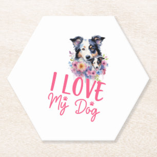 Ich Liebe mein Hund Untersetzer