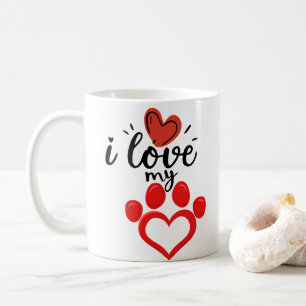 Ich Liebe mein Hund, Valentine Kaffee Tasse