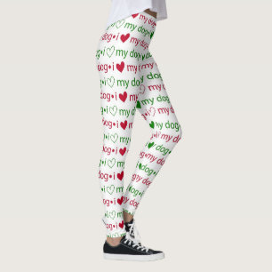Ich Liebe Mein Hund Weihnachten Leggings