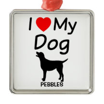 Ich Liebe mein Hund Weihnachtsschmuck
