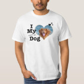 Ich Liebe mein Hund | Witziger Personalisierter Te T-Shirt (Vorderseite)