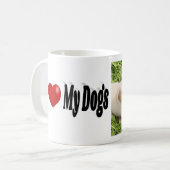 Ich Liebe mein Hunde-Foto Kaffeetasse (Vorderseite Links)