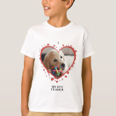 Ich Liebe Mein Hundeherz mit Foto und Name des Tie T-Shirt (Vorderseite)