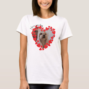 Ich liebe mein Hundeherzen-Foto T-Shirt