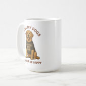 Ich liebe mein Hundemutter-Geschenk Kaffeetasse (Vorderseite Links)