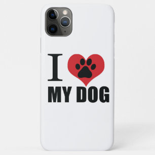 Ich Liebe mein Hundeschwerfer Kissen Case-Mate iPhone Hülle