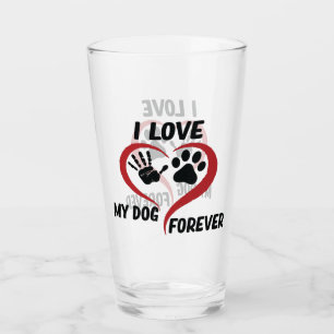 Ich Liebe mein Hundeschwerfer Kissen Glas