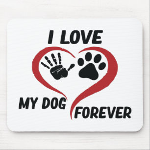 Ich Liebe mein Hundeschwerfer Kissen Mousepad