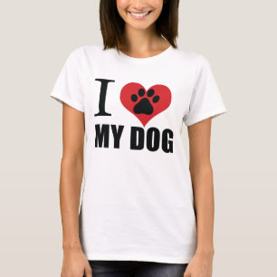 Ich Liebe mein Hundeschwerfer Kissen T-Shirt