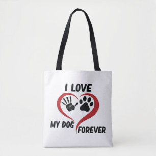 Ich Liebe mein Hundeschwerfer Kissen Tasche