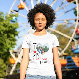 Ich Liebe Mein Husband Herz Custom Personalisiert  T-Shirt