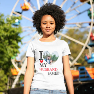 Ich Liebe Mein Husband Herz Custom Personalisiert  T-Shirt