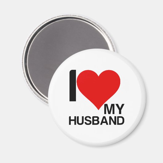ICH LIEBE MEIN HUSBAND MAGNET (Vorderseite/Rückseite)