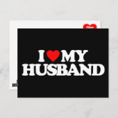 ICH LIEBE MEIN HUSBAND POSTKARTE (Vorne/Hinten)