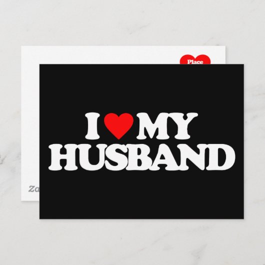 ICH LIEBE MEIN HUSBAND POSTKARTE (Vorne/Hinten)