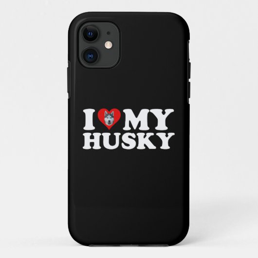 Ich Liebe mein Husky Case-Mate iPhone Hülle (Rückseite)