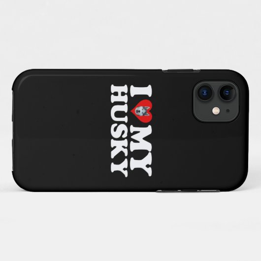 Ich Liebe mein Husky Case-Mate iPhone Hülle (Rückseite (Horizontal))
