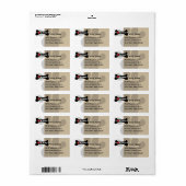 Ich Liebe mein Husky - Dog Bone Adressaufkleber (Vorne)