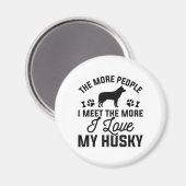 Ich Liebe mein Husky Magnet (Vorderseite/Rückseite)