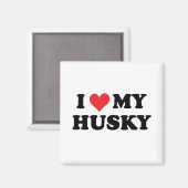 Ich Liebe mein Husky Magnet (Vorderseite/Rückseite)