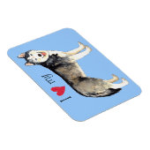 Ich Liebe mein Husky Magnet (Rechte Seite)