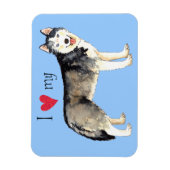 Ich Liebe mein Husky Magnet (Vertikal)