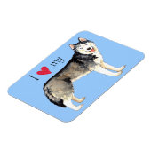 Ich Liebe mein Husky Magnet (Linke Seite)