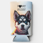 Ich Liebe mein Husky Personalisiert Selters Dosenkühler (Vorderseite)
