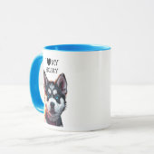 Ich Liebe mein Husky Personalisiert Tasse (Vorderseite Links)