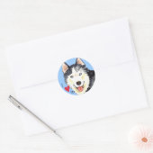 Ich Liebe mein Husky Runder Aufkleber (Umschlag)
