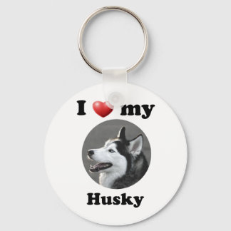 Ich Liebe mein Husky Schlüsselanhänger