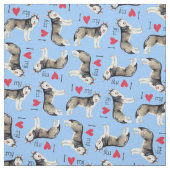 Ich Liebe mein Husky Stoff (Muster)