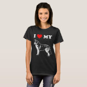 Ich Liebe mein Husky T-Shirt (Vorne ganz)