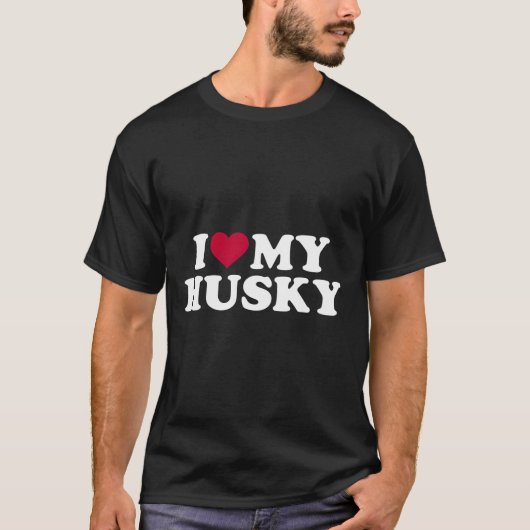 Ich Liebe mein Husky T-Shirt (Vorderseite)