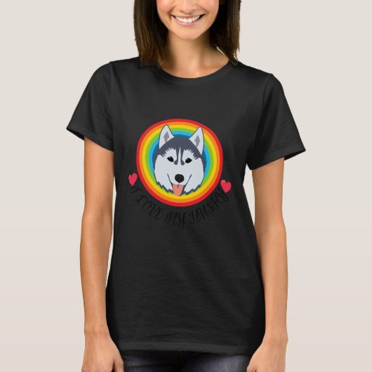 Ich Liebe mein Husky T-Shirt (Vorderseite)
