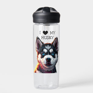 Ich Liebe mein Husky Trinkflasche