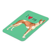 Ich Liebe mein Ibizan Hound Magnet (Linke Seite)