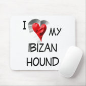 Ich Liebe mein Ibizan Hound Mousepad (Mit Mouse)