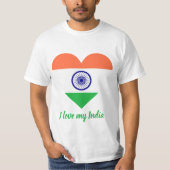 Ich Liebe mein Indien T - Shirt (Vorderseite)