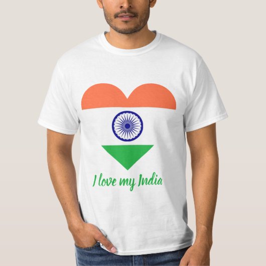 Ich Liebe mein Indien T - Shirt (Vorderseite)