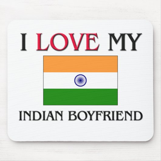 Ich Liebe Mein indischer Freund Mousepad (Vorne)