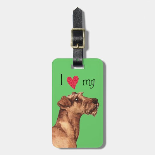 Ich Liebe mein Irisch Terrier Gepäckanhänger (Vorderseite vertikal)