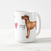 Ich Liebe mein Irisch Terrier Kaffeetasse (VorderseiteRechts)