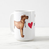 Ich Liebe mein Irisch Terrier Kaffeetasse (Vorderseite Links)